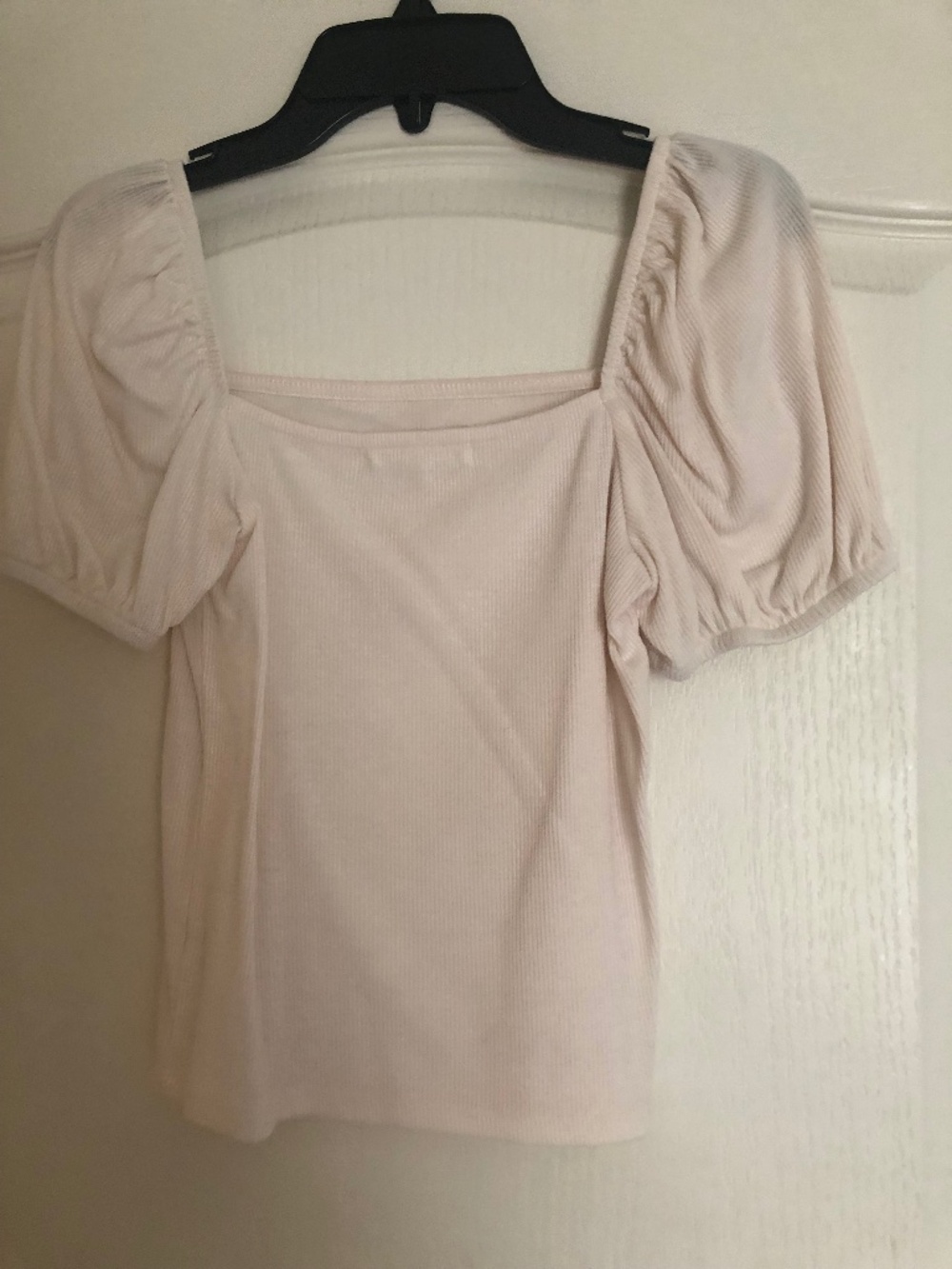 Pretty Ribbed Beige Top